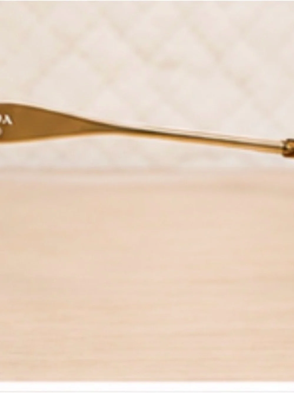 Prada Black Cat-Eye Eyeglasses Gold & Tortoiseshell VPR 02Y-F